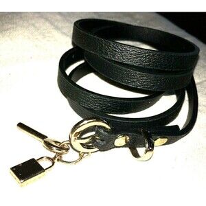 Slim Belt, Brass Key & Lock Charm and Brass Buckle, S
